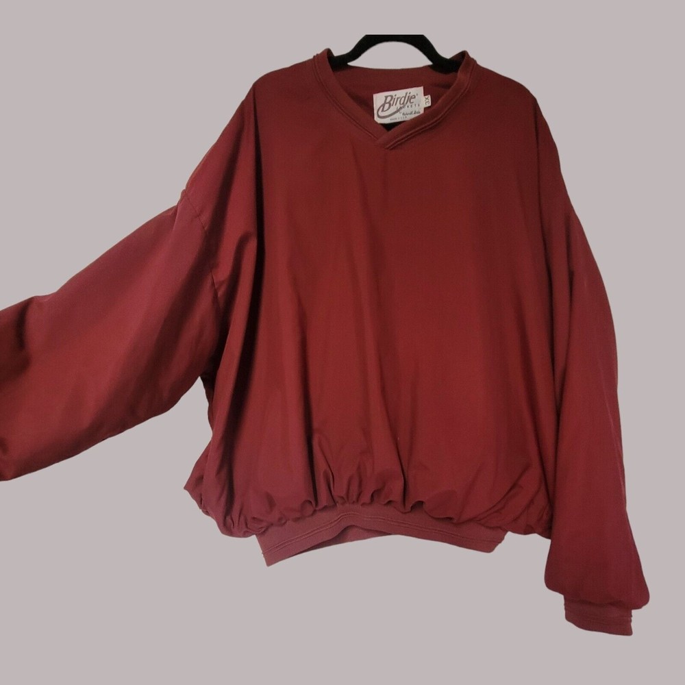 Vintage Birdie Jackets‎ Mens Richard Leslie Pullover Golf Dark Red Size 3XL